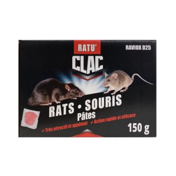 Raticide polyvalent Rats & Souris fomat pâte huilée 