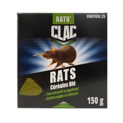 Ratu'Clac : Céréales avoine décortiquée au bromadiolone spécial rats.